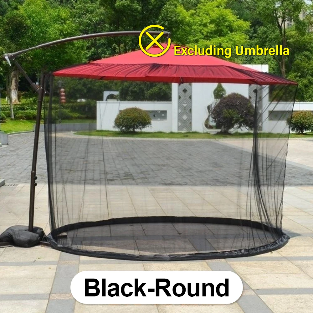 300x300x230cm Mosquito Net Home Bed Umbrella Roman Umbrella Mesh Netting  Mosquito Insect Net Double-door Outdoor Umbrella Tent, image size:1000x1000