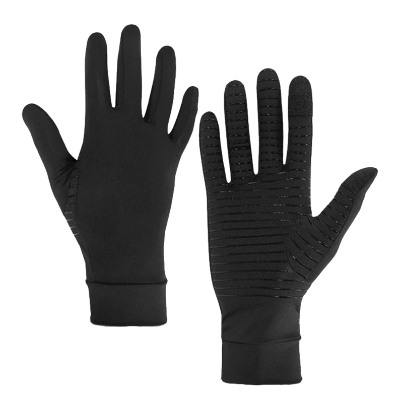 831C Women Men Gloves Copper Fiber Spandex Touch Screen Tips Gloves for Running Sports Winter Warm Football Hiking Driving 4