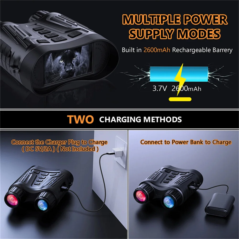 4K Digital Night Vision Goggles Binoculars Rechargeable Night Vision Goggles With 3.2 5