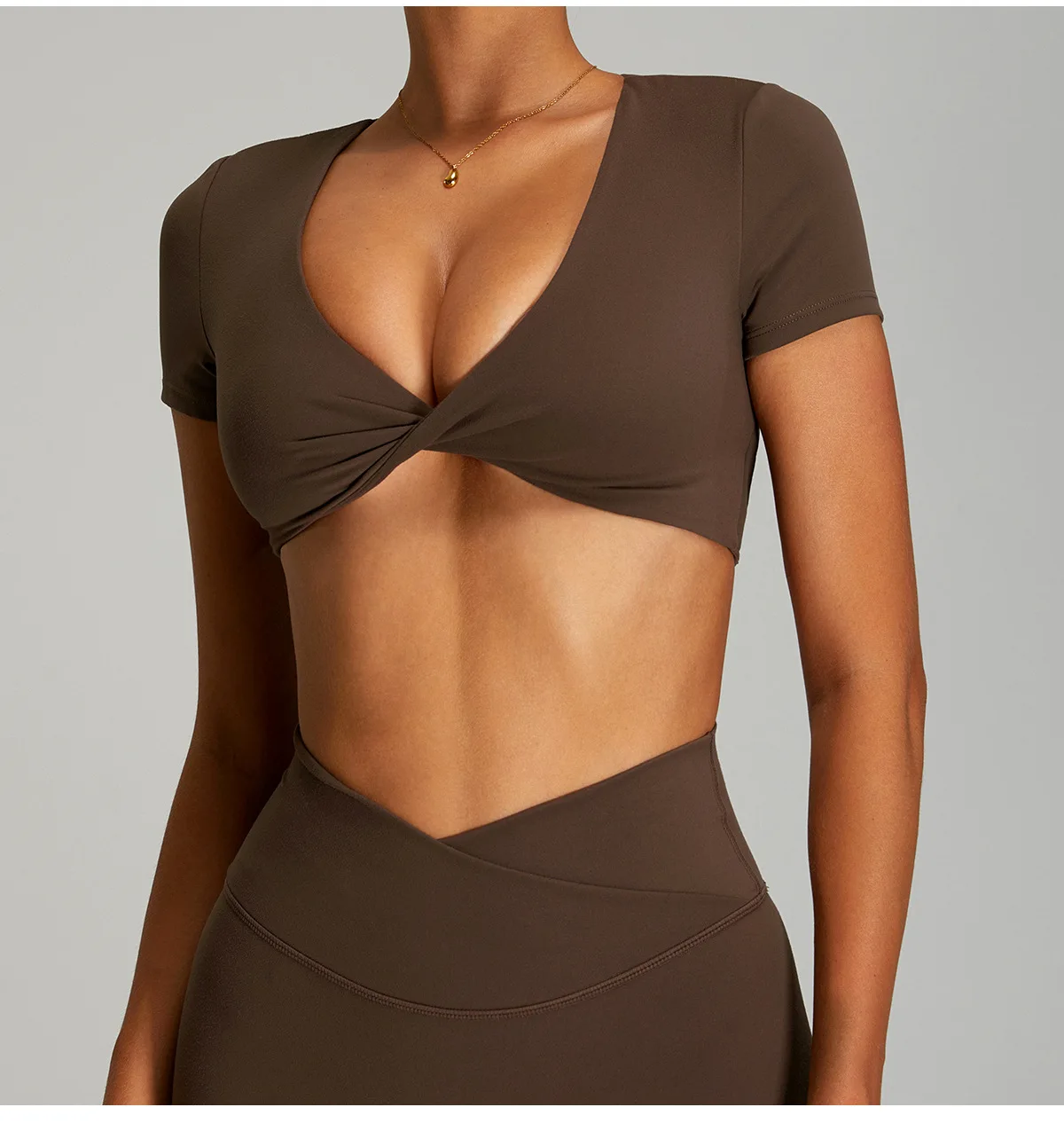 섹시한 스포츠 셔츠 통기성 반팔 운동복 여성 백리스 요가복 스포츠 크롭탑 여성 짐탑