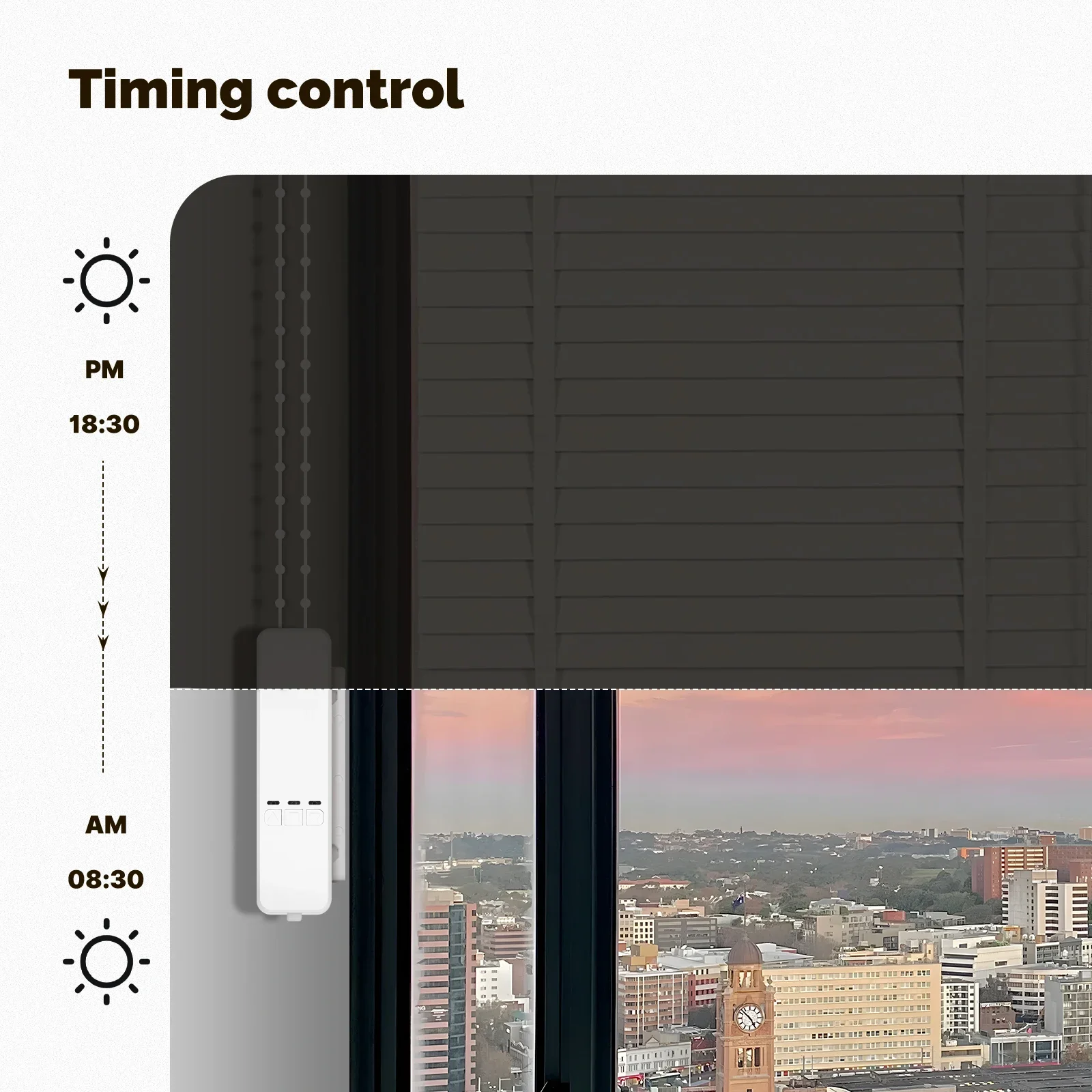 MOES Tuya Zigbee 스마트 체인 롤러 블라인드 그늘 셔터 드라이브 전기 커튼 모터 App 제어는 Alexa Google 홈과 함께 작동합니다.