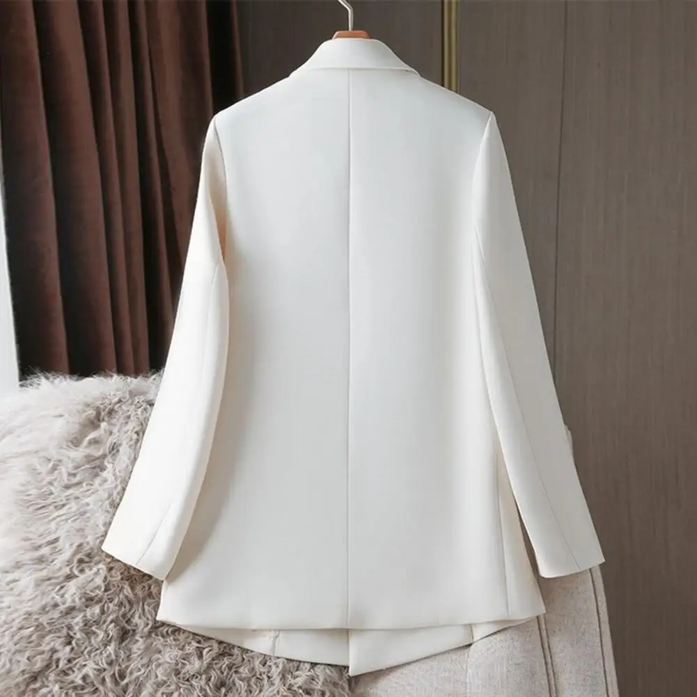 

Women Suit Coat Professional Women's Double-breasted Suit Coat for Business Casual Office Wear Formal Lapel Jacket with Long