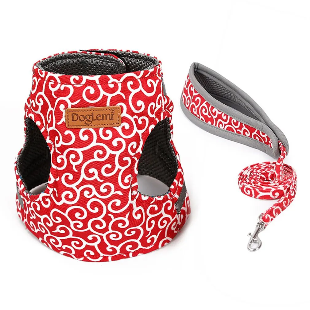 Vest Design Polyester Style Pet Dogs Cats Leash Soft Adjustable Dog
