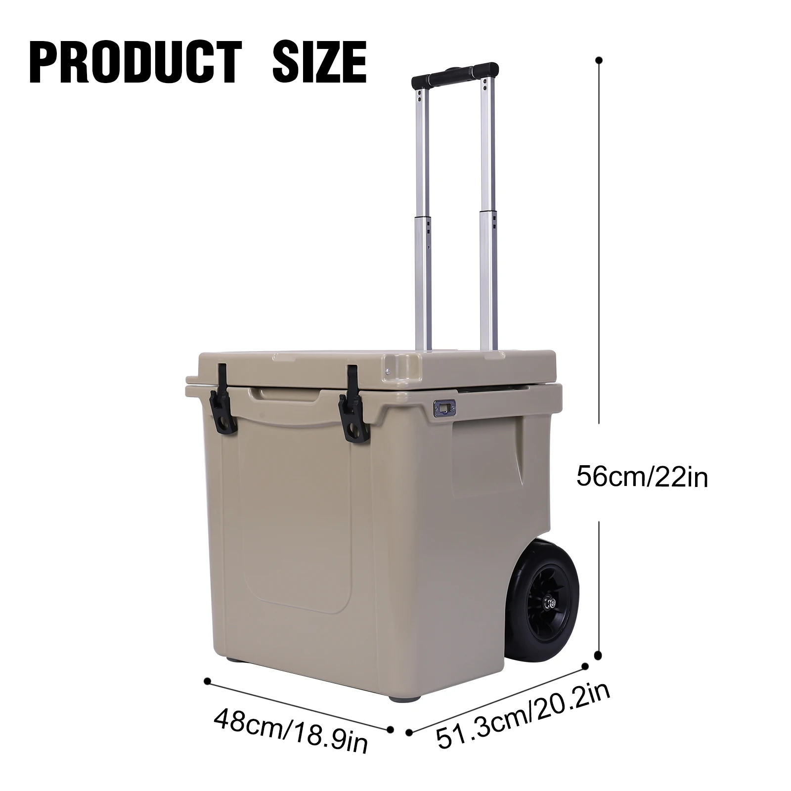Insulated Wheeled Cooler Box for Camping and Picnics