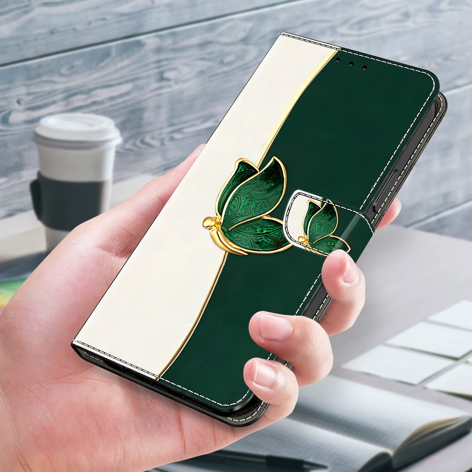 Premium 3D Magnetic Flip Wallet Leather Phone Case
