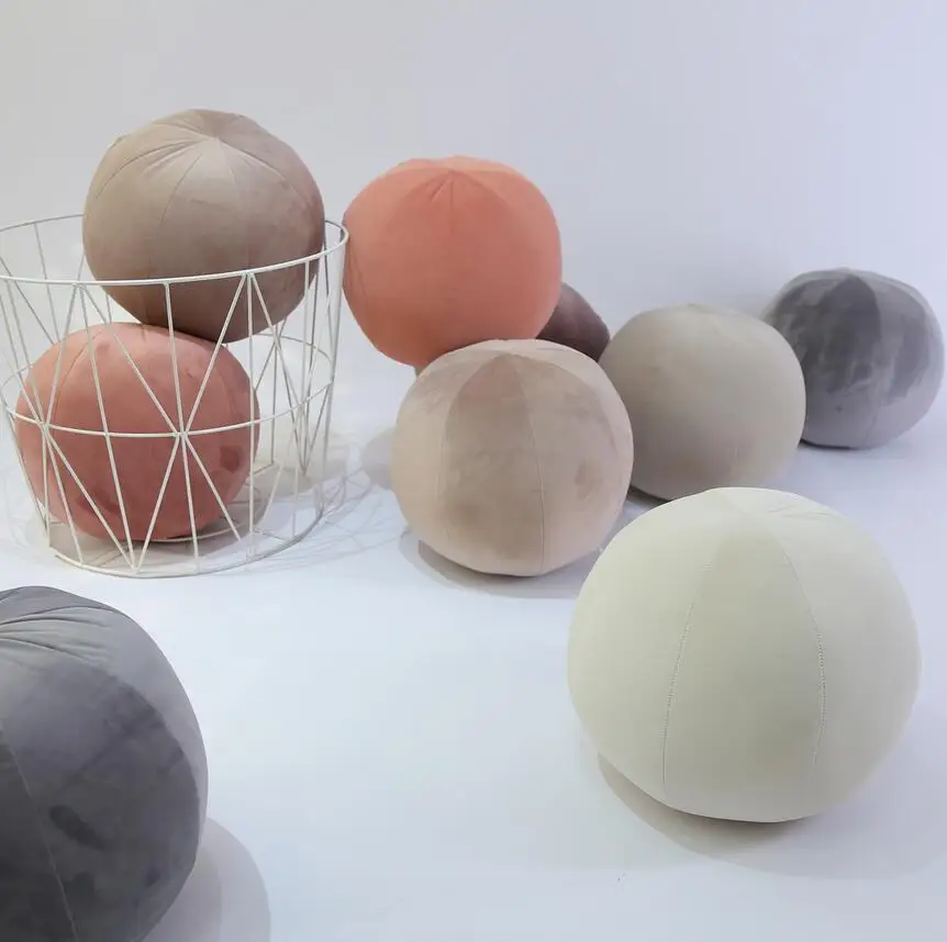 

Nordic Candy Round Ball Shape Pillow Chair Seat Support Pillow Office Backrest Cushion Home Decor Couch Chair Pad