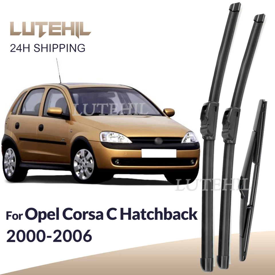 Para opel corsa c hatchback 2000-2006 2001 2002 limpador dianteiro \u0026  traseiro lâminas de limpador pára-brisas janela escovas 20 \, image size:960x960