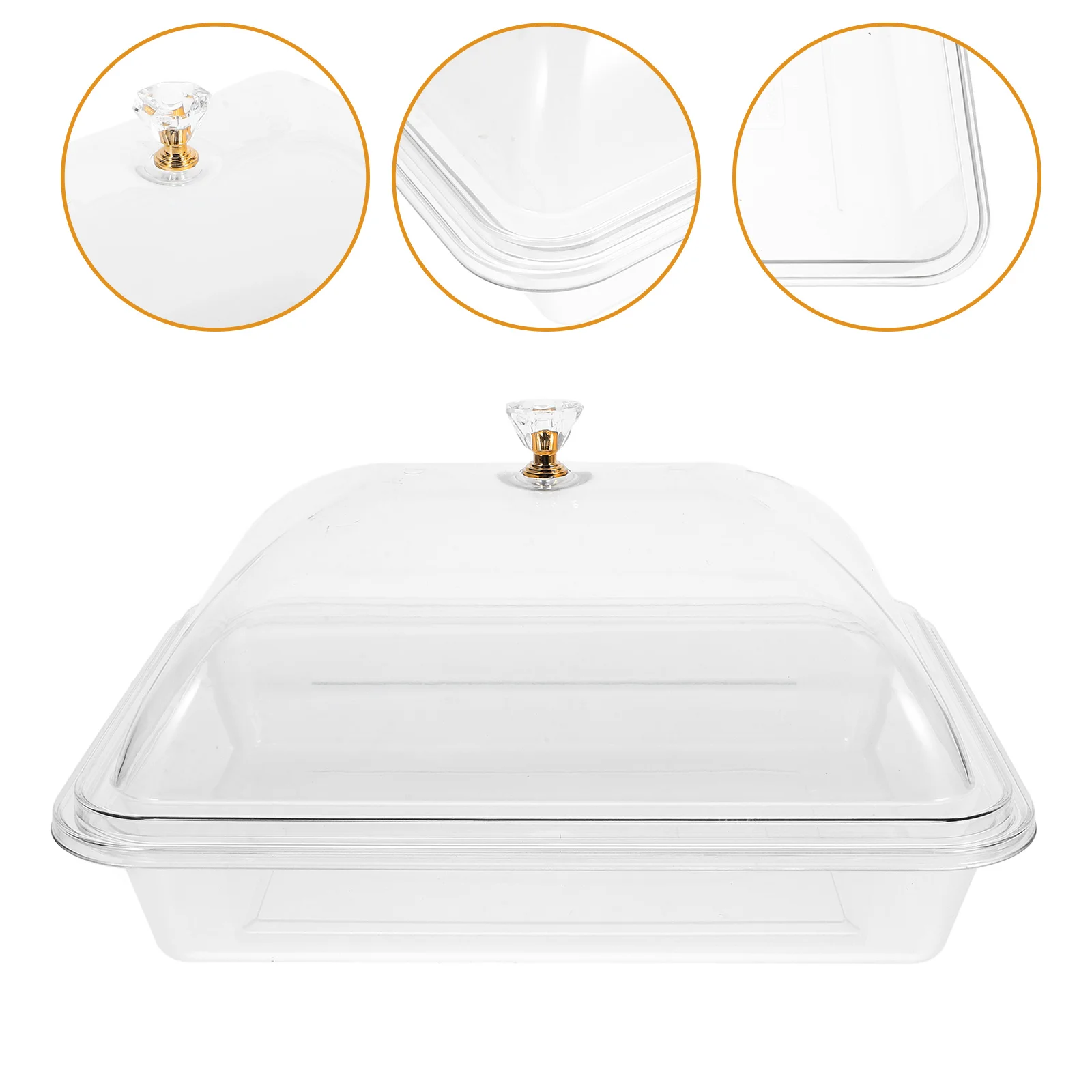 Rectangle Acrylic Tray Covered et Tray Trays For Food Plastic Service Plates Hospitality Fruit Transparent Dinner