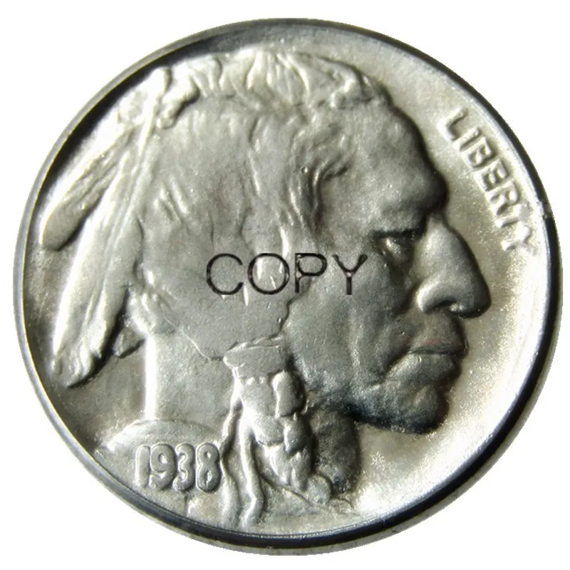 Moneta Decorativa Us 1938D Buffalo Nickel Five Cents Copy