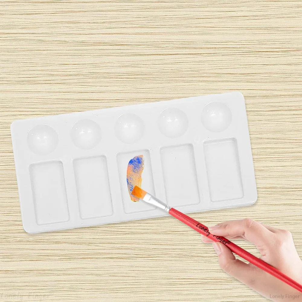 2PCS Paint Palette Tray 10-Well Watercolor Paint Palette Artist Mixing Color Tray Leak-proof for Painting
