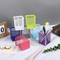 Multifunction Square Mesh Pen Pot Multicolor Pen Holder Desk Tidy Stationery Organiser Pencil Storage Stationery Organizer 3