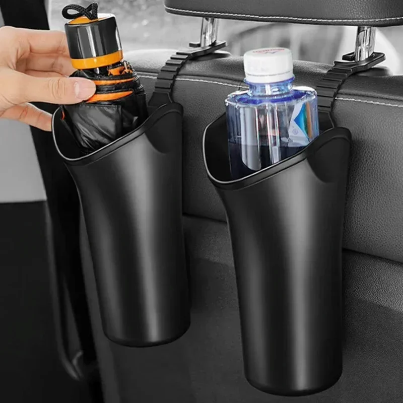 Car Storage Box Umbrella Organizer Bucket Water Bottles Rack Holder Backseat Garbage for Auto umbrella holder