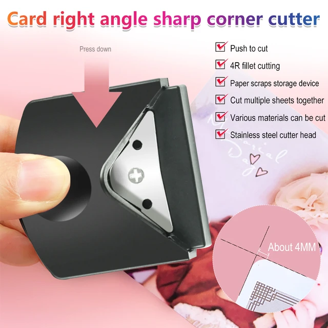 Corner Rounder Mini Corner Trimmer Punch R4mm Round Corner DIY Paper Card  Photo Planner Cutting Supplies Chamferer Corner Cutter - AliExpress