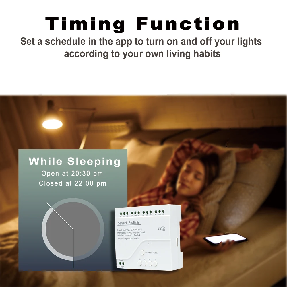 Ewelink-interruptor sem Fio Canais Módulo de Interruptor Wi-fi Aplicativo Ewelink Controle Remoto Faça Você Mesmo 4gang Relé Funciona com Alexa Google Home - Image 5