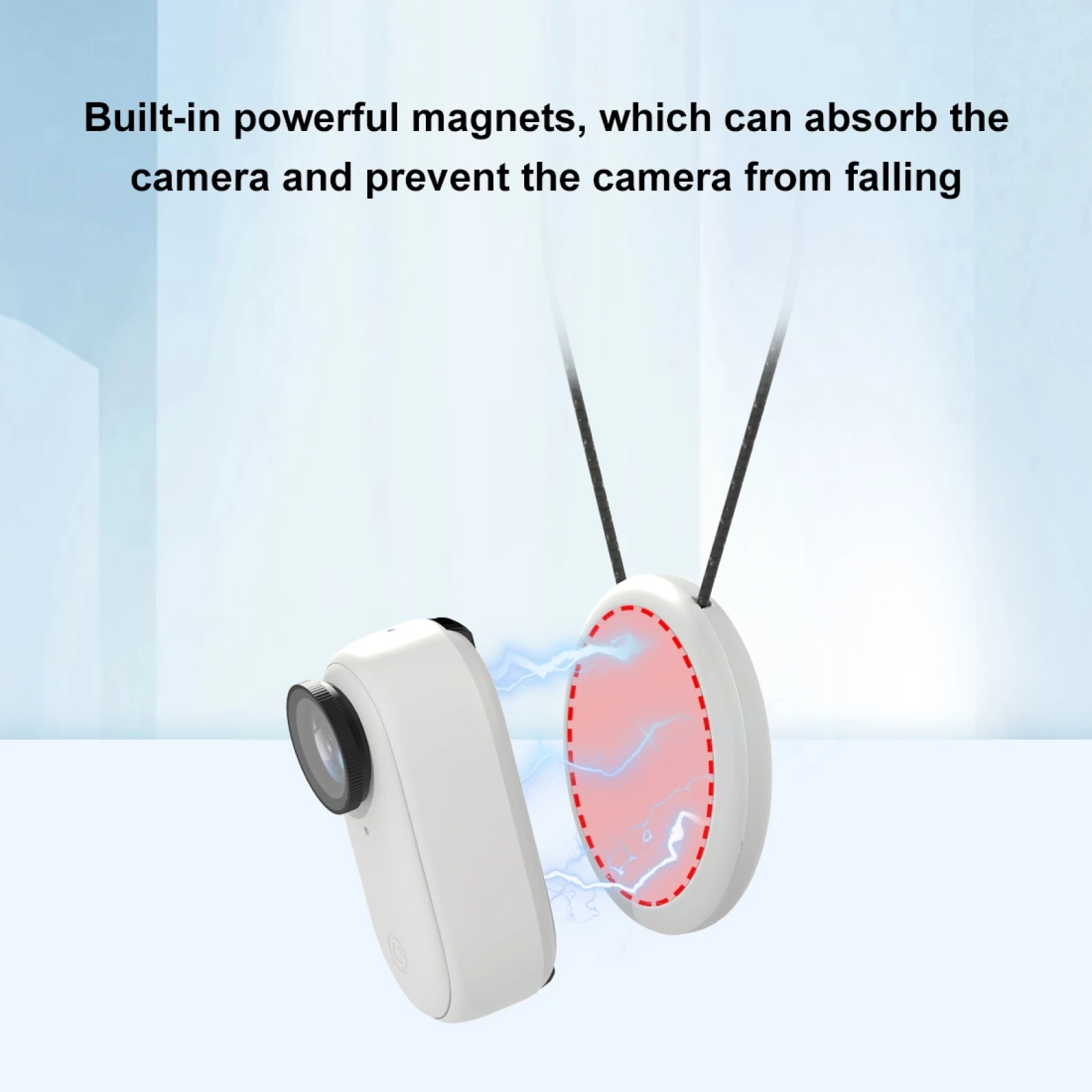 PULUZ Magnetic Pendant Holder Quick Release Neck Strap For Insta360 GO 3 / GO 3S Action Camera Accessory