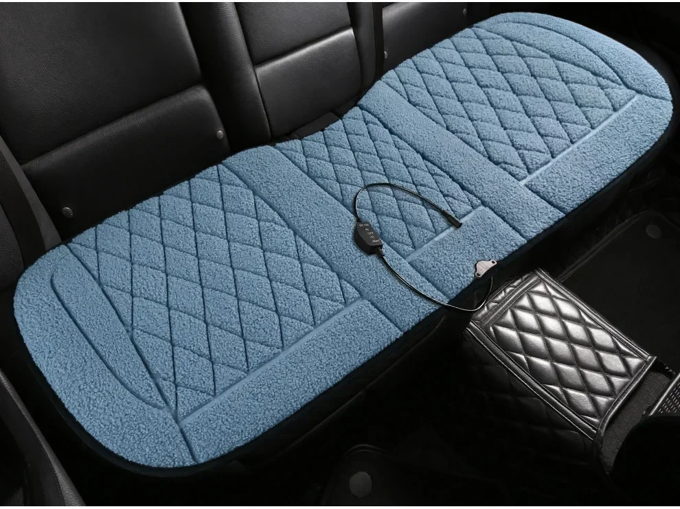 Heated Winter Car Seat Cushion - 12V Auto Rear Seat Warmer
