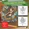 30 Sheets Adult Spiral Colouring Book, 8.3x 8.3 inch 100gsm Thick Paper, Perfect for Back to School Gifts, Halloween Gifts 1