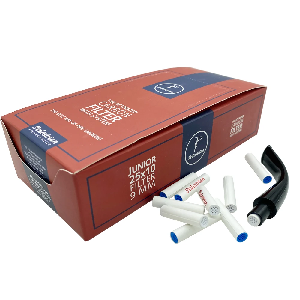 250 Pieces Tobacco Pipe Filters 9mm Smoking Pipe Activated Carbon