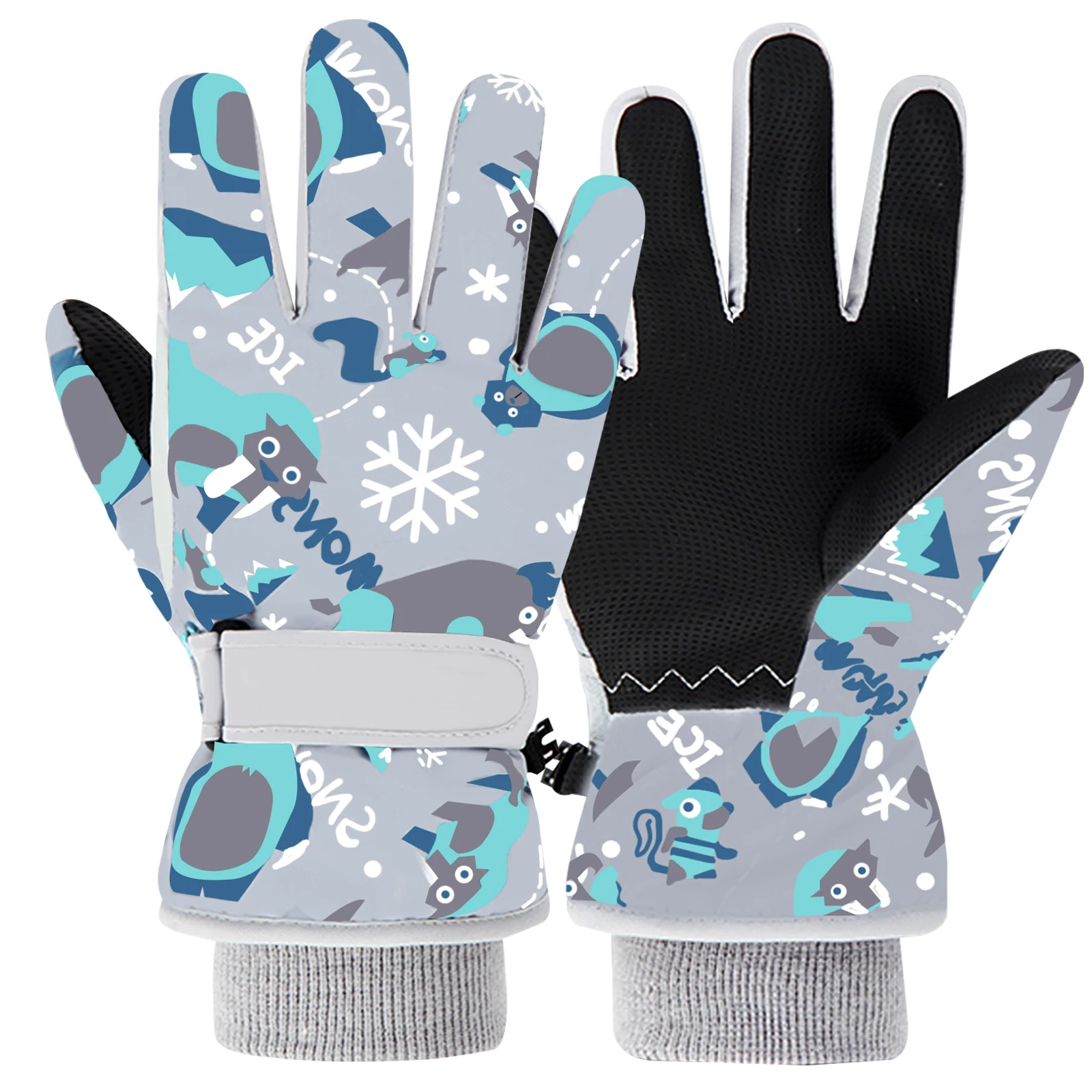 Kids Winter Snow Ski Gloves Cold Weather Windproof Warm Skiing Snowboard Sport Mittens for Boys Girls Drop Shipping