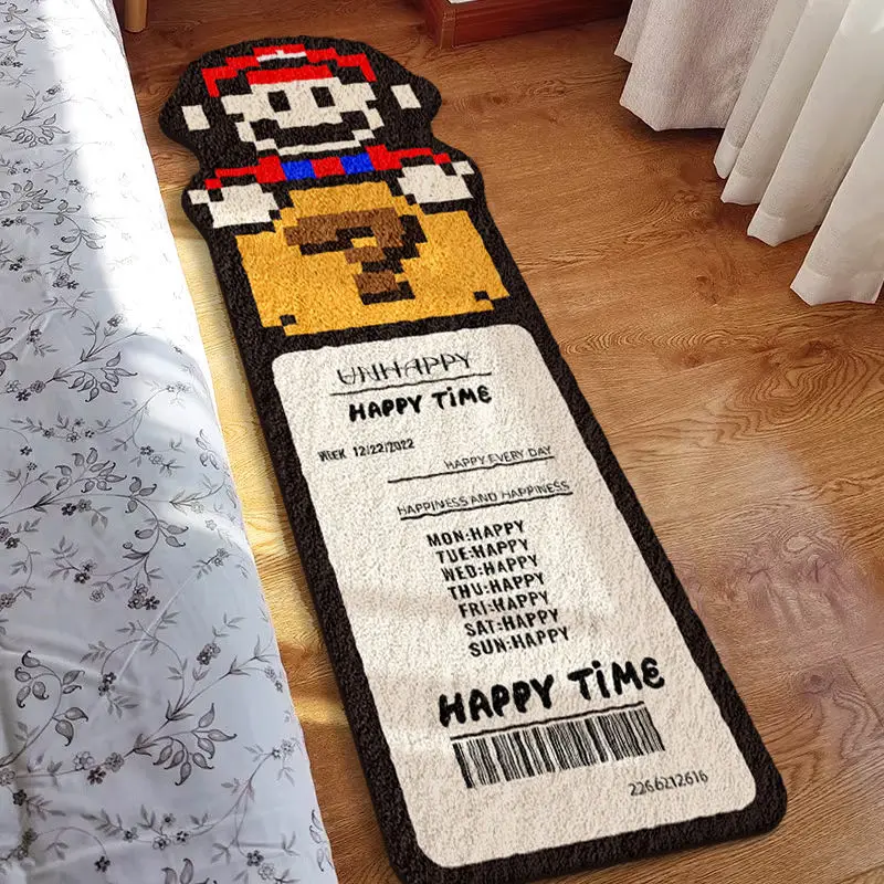 Divertente Zerbino Lambswool Cartoon Flanella Zerbino Decorazioni Per La Casa Lettera Antiscivolo Tappetini Di Benvenuto Per La Cucina Decorazione Del
