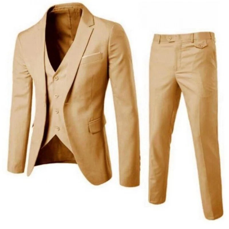 3-piece suit men's jacket men's business work clothes jacket slim-fitting suit