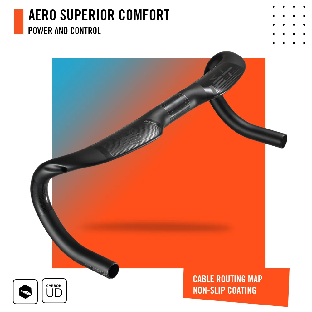 RYETaeromaxCarbonHandlebar318MM400420440MMRoadBikeMTB
