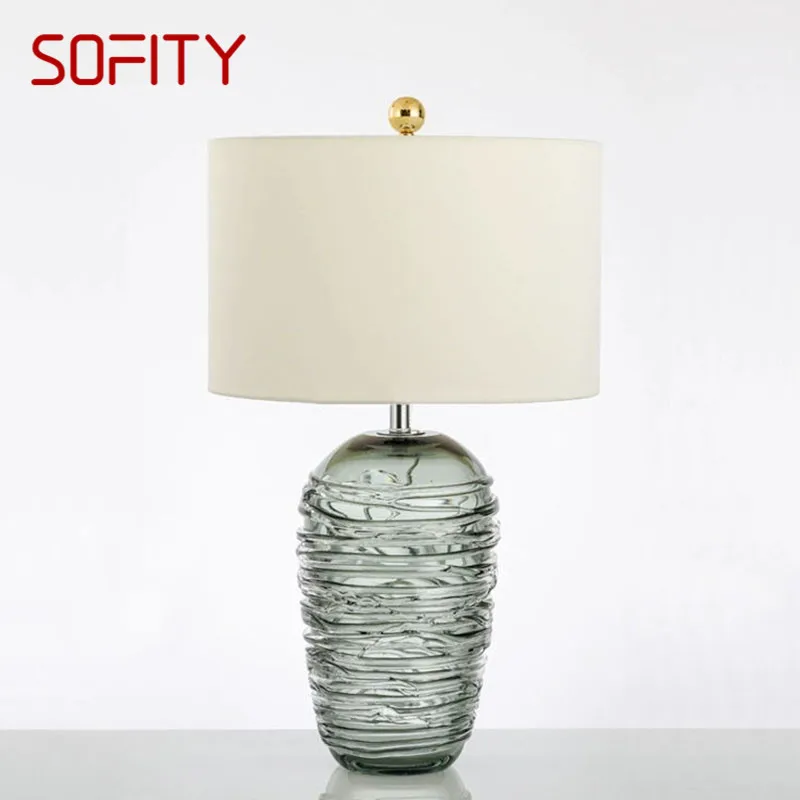 

SOFITY Nordic Modern Glaze Table Lamp Fashionable Art Iiving Room Bedroom Hotel LED Personality Originality Desk Light