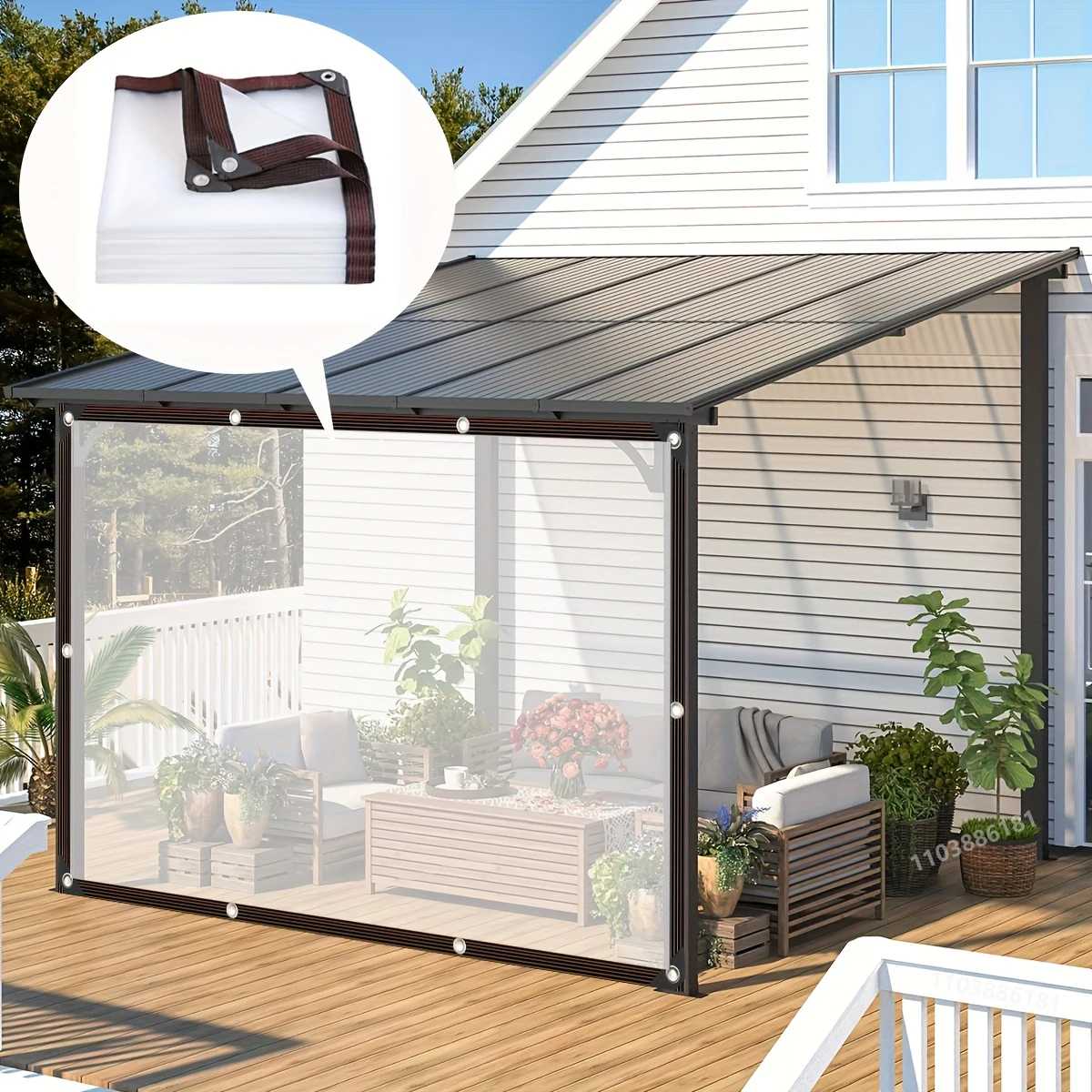 Waterproof Tarpaulin Waterproof Tarp Tarpaulin Rain Cover PE transparent waterproof oilcloth garden balcony greenhouse succulent plant waterproof film