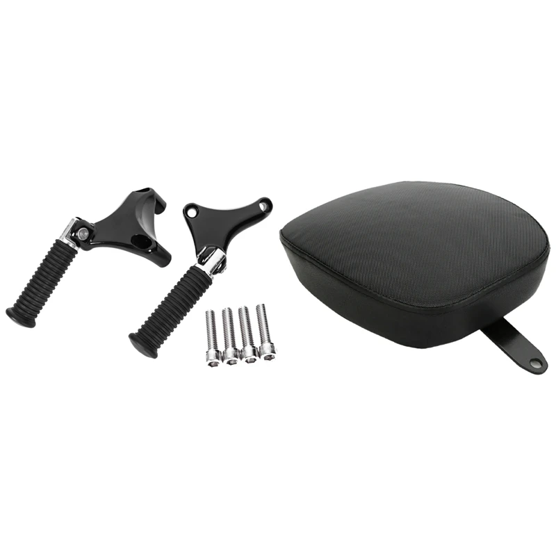 

1 Set Motorcycle Passenger Rear Foot Pegs Footpegs Mount & 1 Set Motorcycle Motorcycle Rear Pillion Passenger Pad Seat