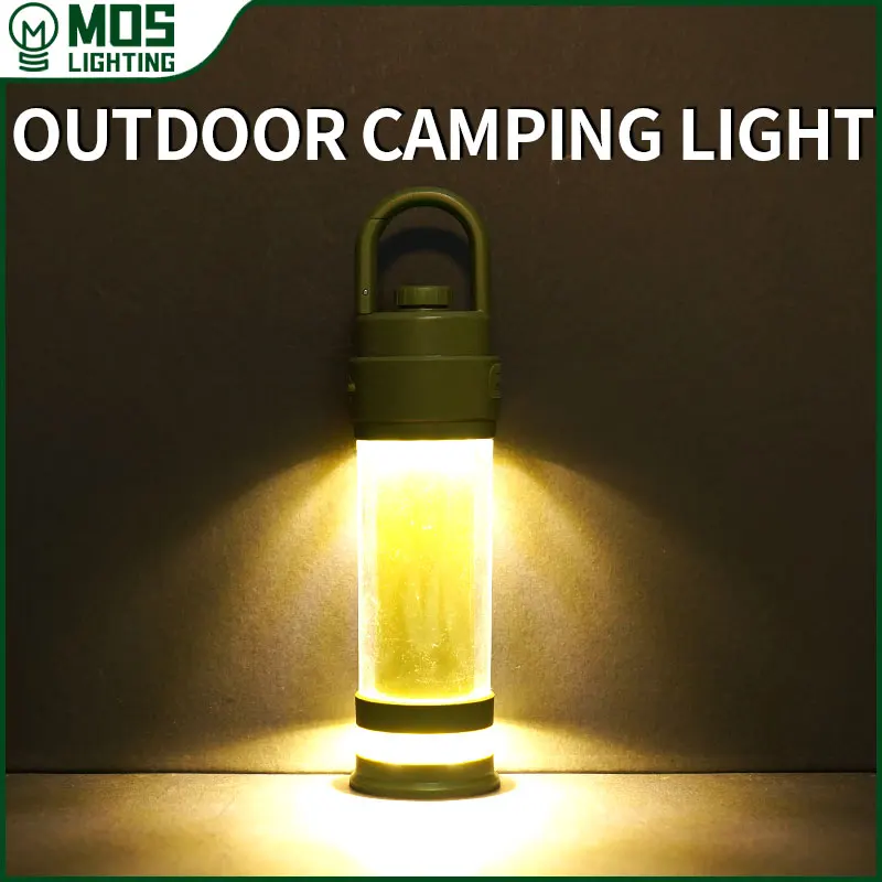 

MOSLIGHTING LED Outdoor Multifunctional Camping Light, Flashlight Portable Lamp Waterproof Travel Light Bracket Emergency Light