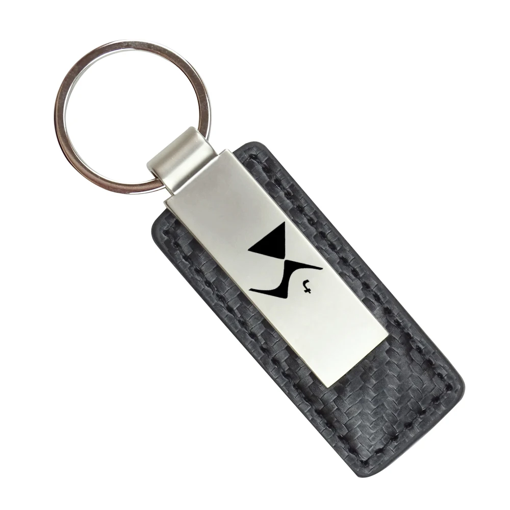 טבעות מפתחות לרכב באיכות גבוהה עבור Citroen DS Spirit DS3 DS4 DS5 DS6 DS7 Crossback DS9 עור מתכת שרשרת מפתחות אביזרים