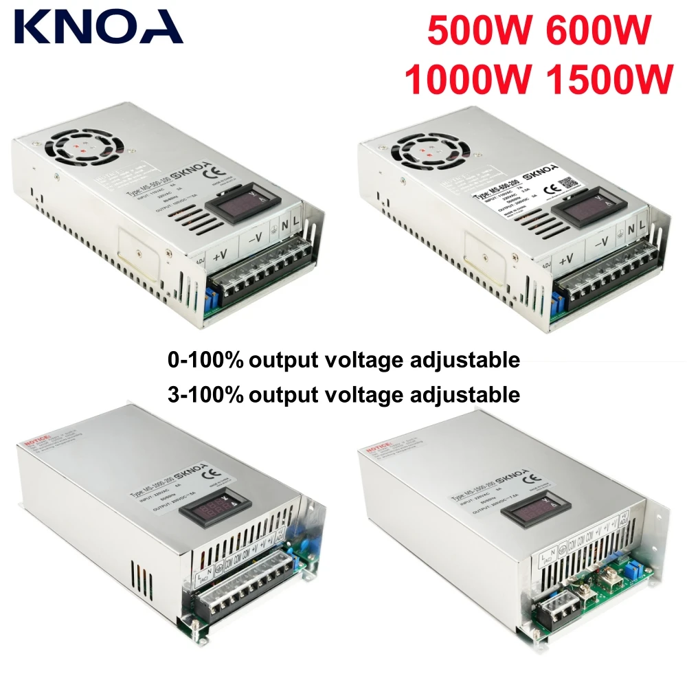 ดิจิตอลจอแสดงผลปรับ 500W 600W 1000W 0-12V 15V 24V 30V 36V 48V 60V 72V 85V 90V 110V 150V 200V Ac To Dc Smps 1