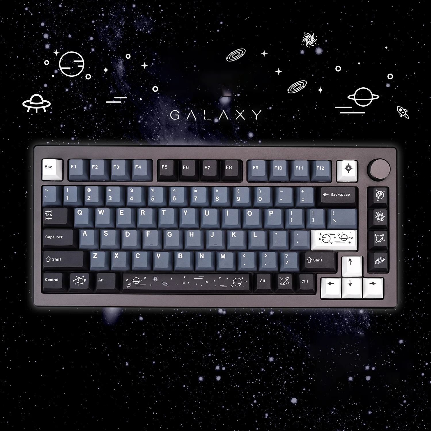 Gmk Galaxy Keycaps para Teclado Mecânico Perfil Cereja Pbt Sublimação de Tintura Interruptor mx com Deslocamento 1.75u 134 Teclas - Imagem 6