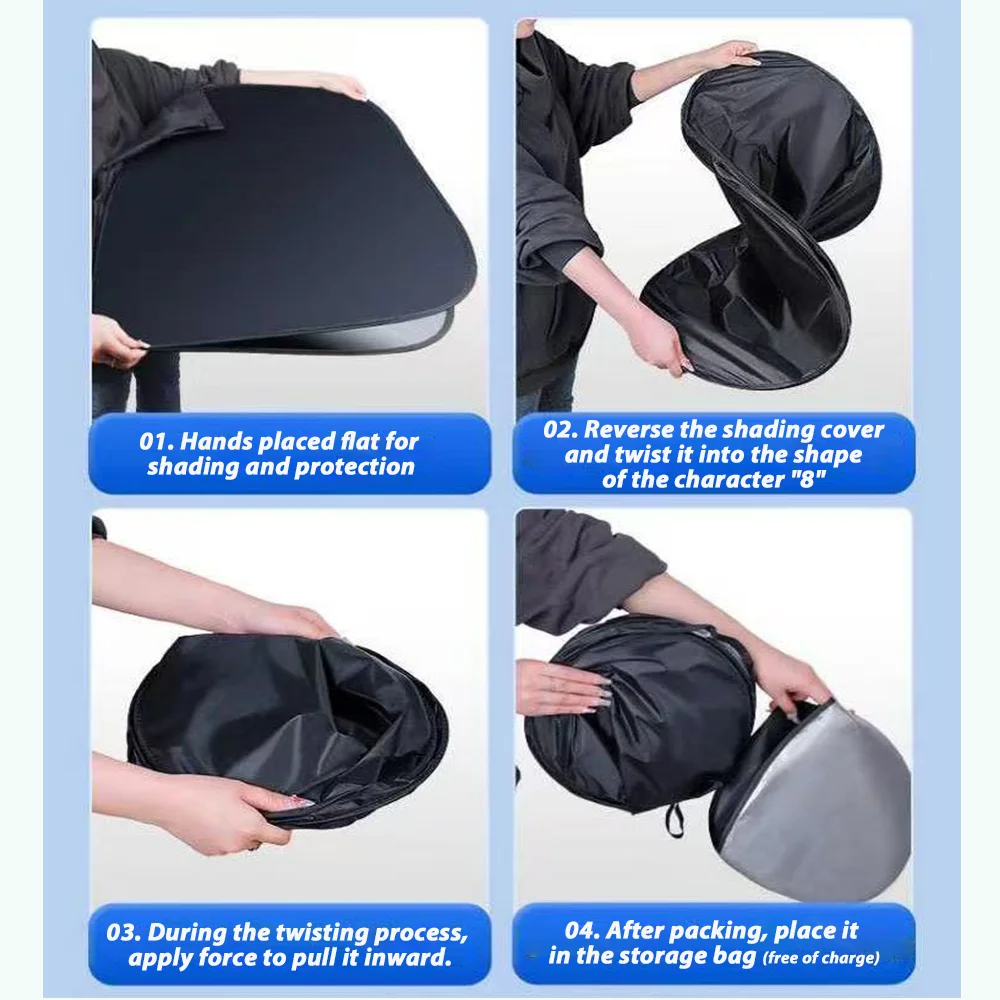 Premium Car Windshield Sunshade Cover - UV Protection & Heat Blocker