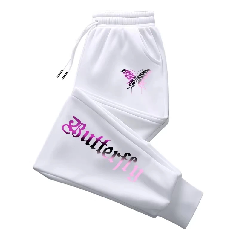 2025 Autunno Nuovo Arrivo Pantaloni Della Tuta delle Donne Casa All'aperto Casual Sport Jogger Pantaloni Y2K Farfalla Lettera Stampa Pantaloni Streetwear 1