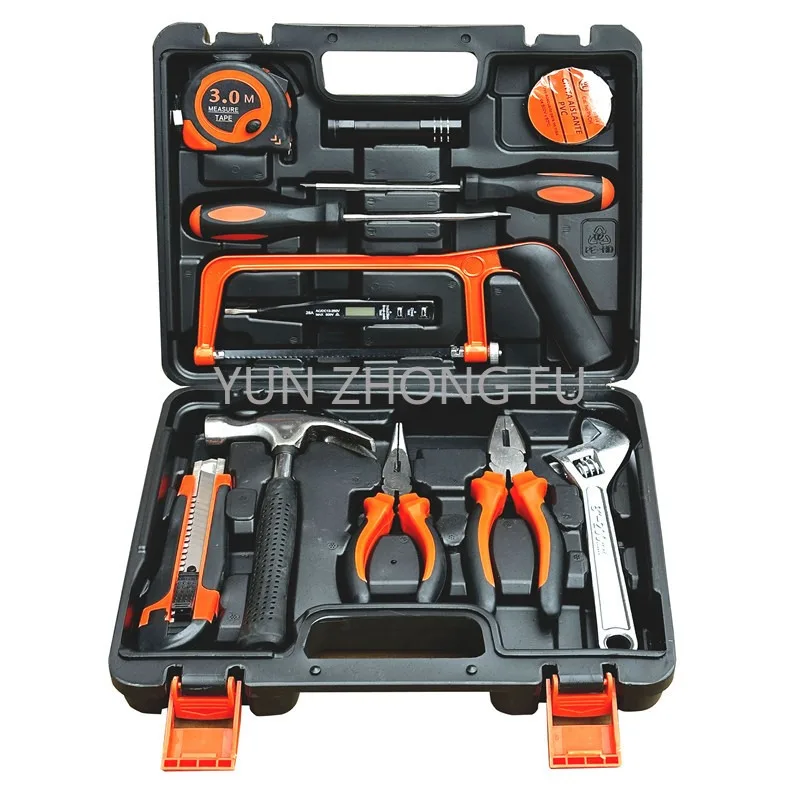 

13-2 Household Tools Suit Hardware Combination Set Toolbox Woodworking Electrician Manual Tools