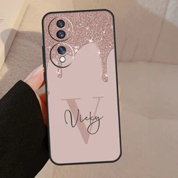 Custom Slim Liquid Glitter Phone Case - Personalized Name Design for Honor 90 (DFH1401)
