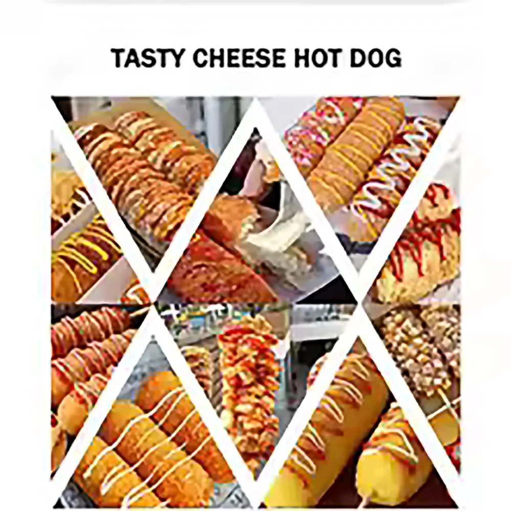 XEOLEO 3000W C﻿ommercial Electric Deep Fryer 25L Cheese Hot Dog Sticks Fryer Electric Korean Mozzarella Corn Dog Fryer Machine 4