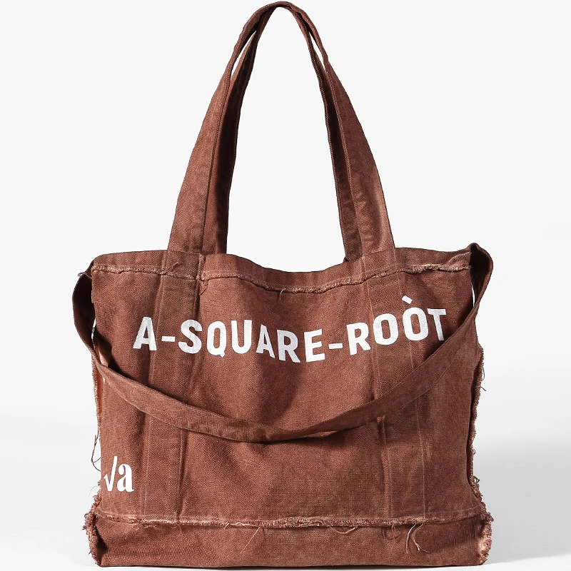 New Retro Distressed Rough Edge Large Capacity Tote Bag, Casual Canvas Handbag, Casual And Simple Fashion Shoulder Bag For Women