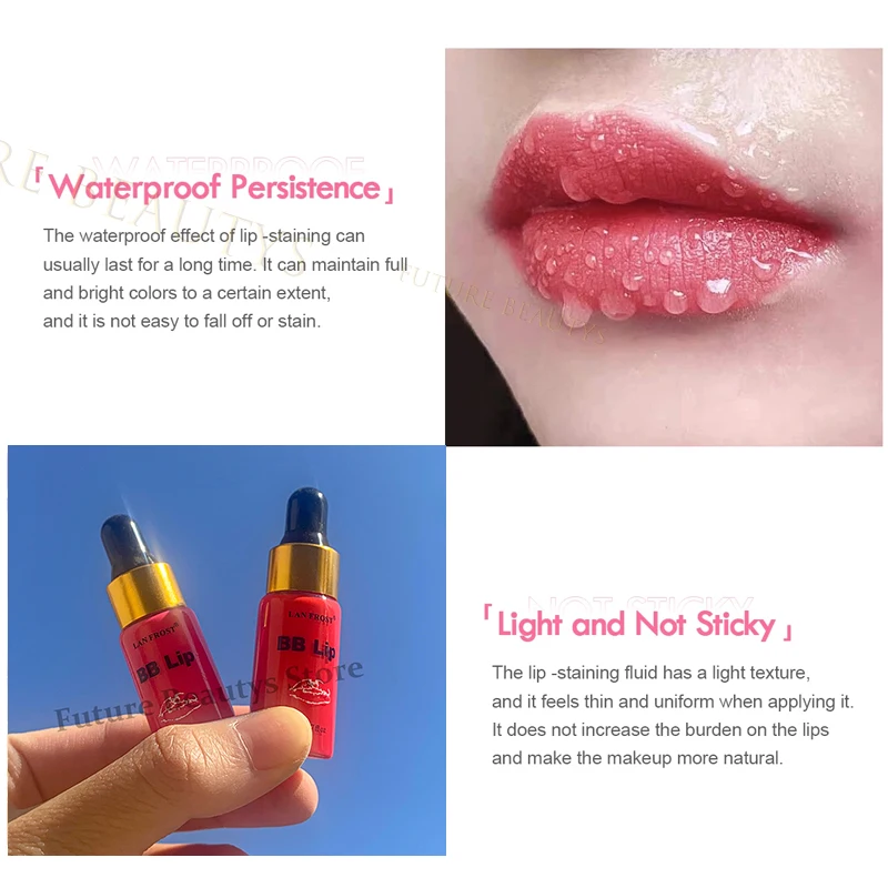 New 5ml Semi Permanent BB Lip Serum BB Cream Glow Ampoule Starter Kit Lip Gloss Pigment For Coloring Moist Lips Skin Care 4