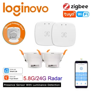 Loginovo Zigbee 3,0 датчик присутствия человека Wi-Fi MmWave радар-детектор умный дом датчик движения с обнаружением интенсивности