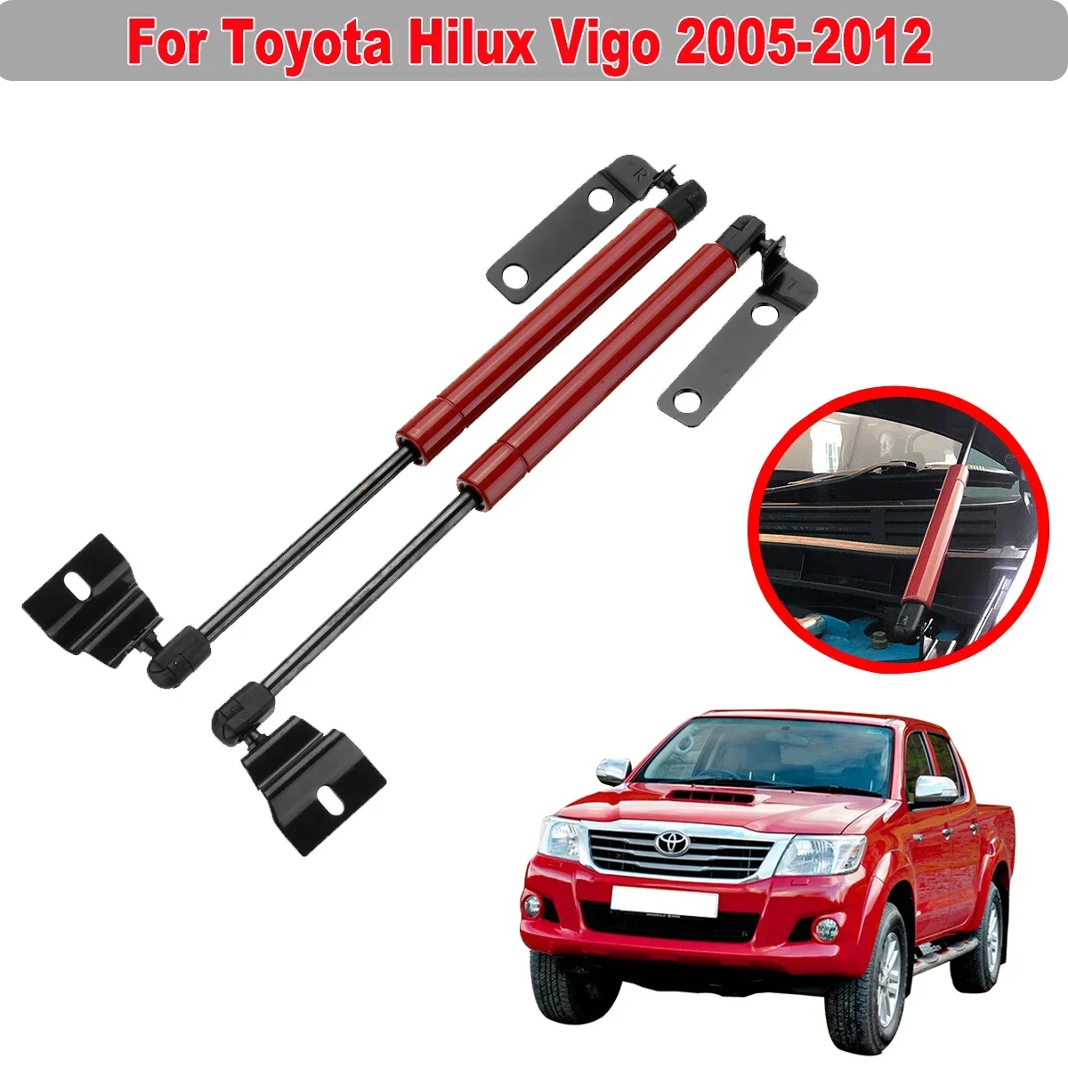 

For Toyota Hilux Vigo 2005-2012 1Pair Car Front Engine Cover Bonnet Hood Shock Lift Strut Bars Support Arm Gas Hydraulic Rod
