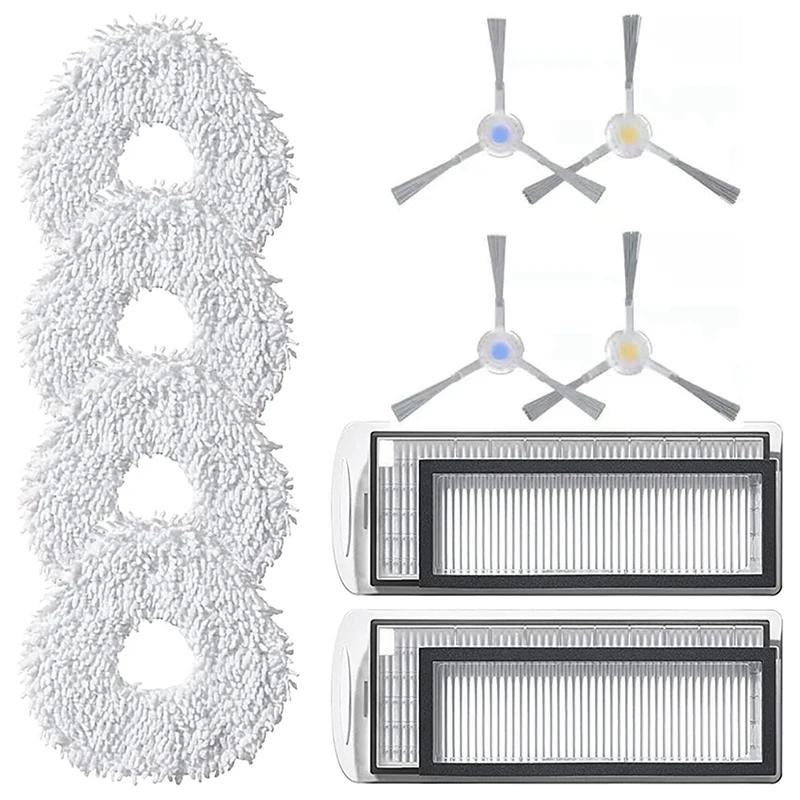 Promotion! Resuable Mop Cloth For Robot Sweeping Narwal T10 Accessories Parts Microfiber Filter Side Brush |