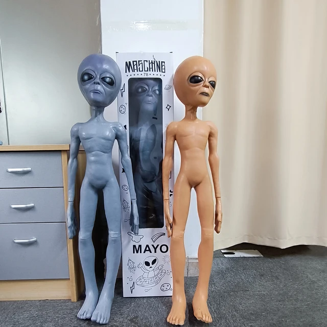 Alien Lil Mayo-estatua de látex para Halloween, escultura de gran tamaño, accesorios rellenos de espuma, UFO, área Martiana Roswell, 51 accesorios de decoración 1