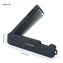 Premium Multi - Use Portable Folding Hair and Beard Styling Comb (1 teeth with logo)