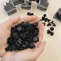 Petites pinces à cheveux pour femmes et filles, 10 à 100 pièces, Mini pinces coréennes en plastique Transparent noir, épingle à cheveux, accessoires de coiffure pour enfants 5