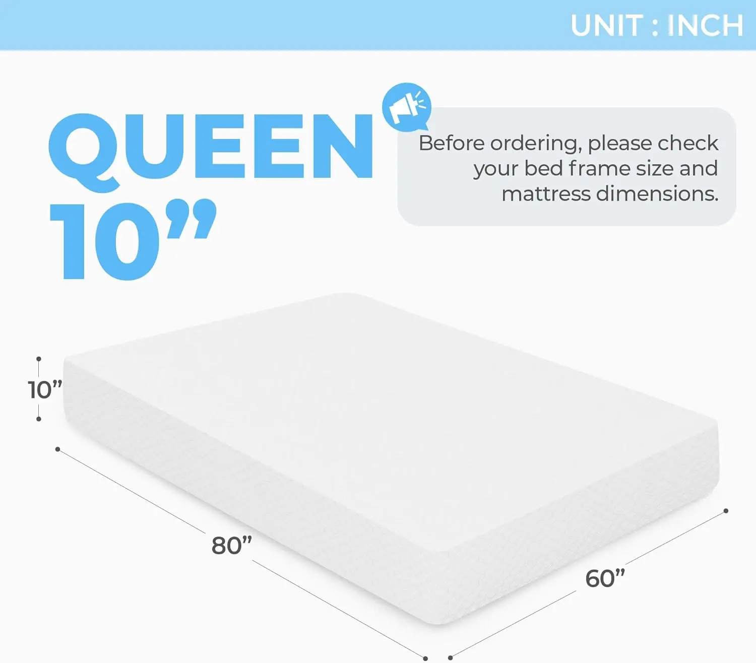 10 Cooling Gel Memory Foam Medium Firm Mattress Cool Sleep Pressure Relief Certified Mattress-in-a-Box Kids and Adults No Fiberg 2