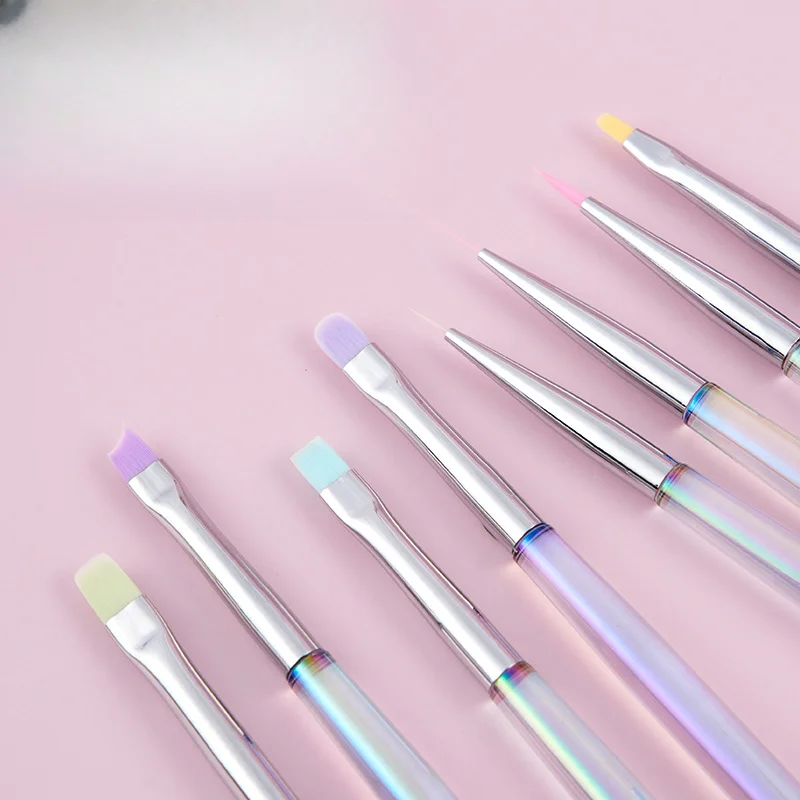 UV Gel Nail Art Lines Pen Dopamine Universal Flower DIY Color Painting Sweeping Gradient Brush Manicure Construction Special Set 5
