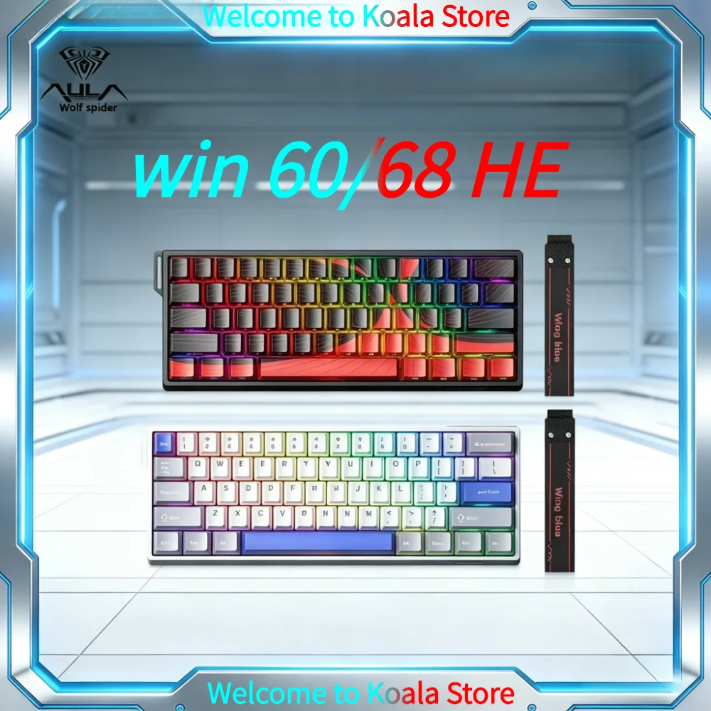 AULA Win60/68 HE 마그네틱 스위치 키보드 8K RGB 핫스왑 유선 기..