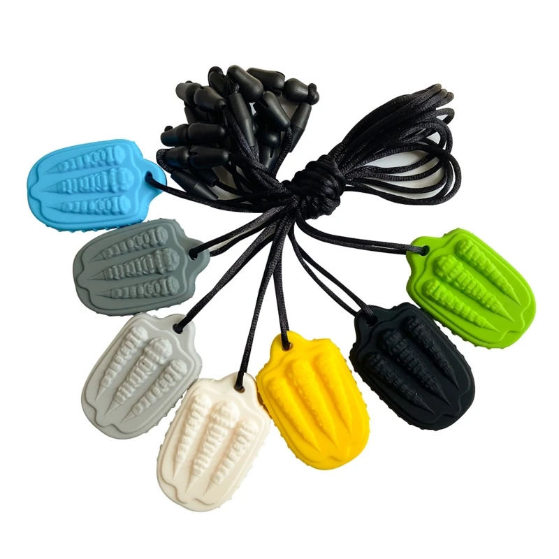 Baby Silicone Teether Kids Chew Necklace Sensory Chewy Pendant Oral Motor Toys Therapy Tools for Autism ADHD chidren's goods teething toys silicone teething toys baby teething toys silicone teether sensory chew necklaces